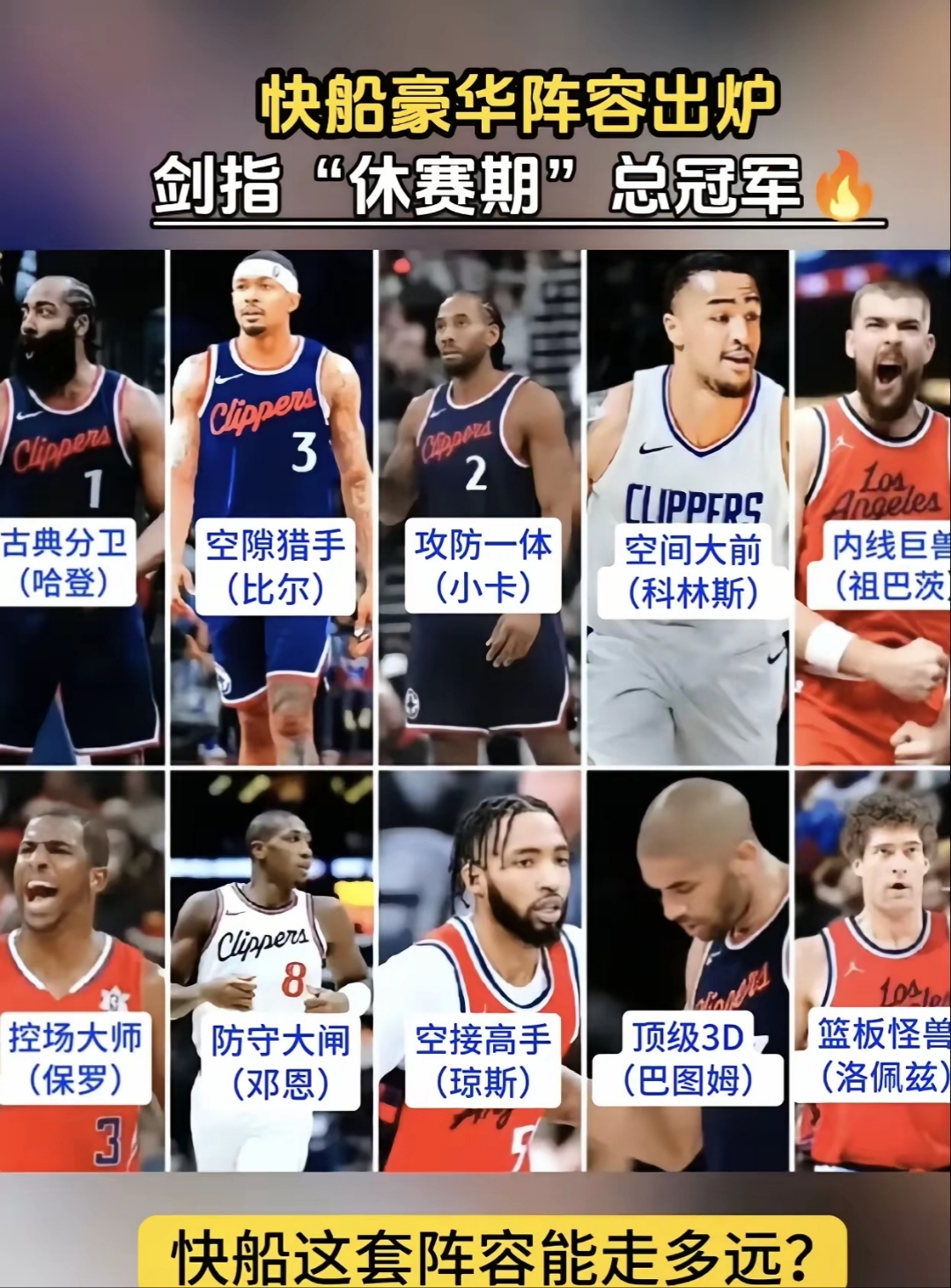 快船阵容大调整,究竟为何?的简单介绍 快船阵容大调整,究竟为何?的简单介绍